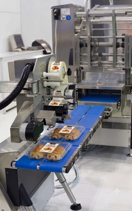 étiqueteuse d'emballage alimentaire